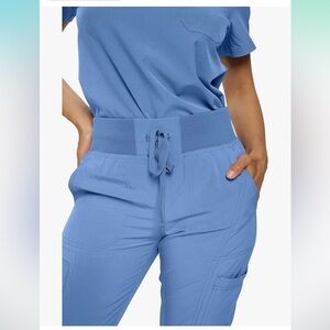 Monarch Uniforms Womens Jogger Scrubs Ribbed Jogger Scrub Pants for Women